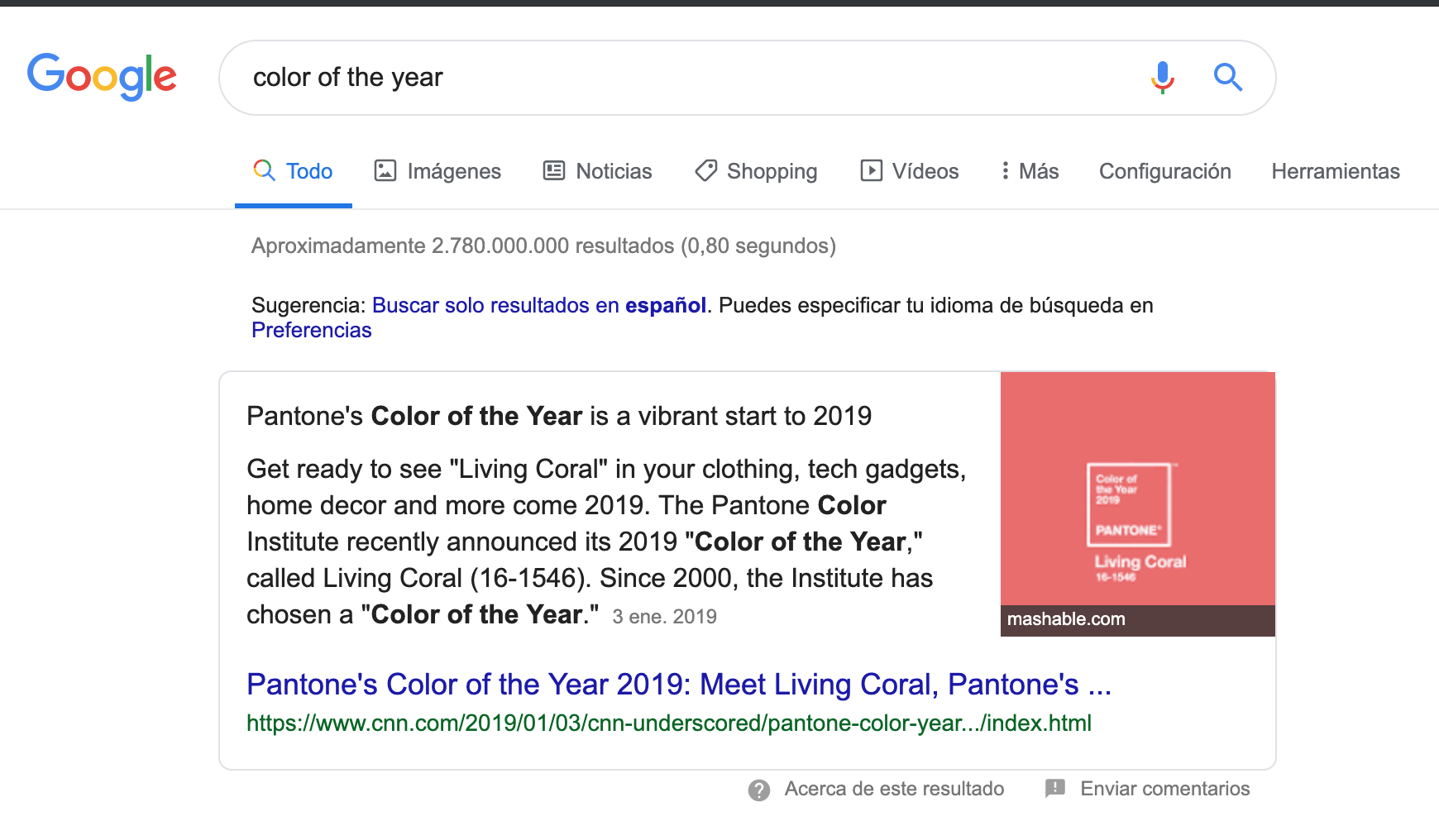 color of the year in google